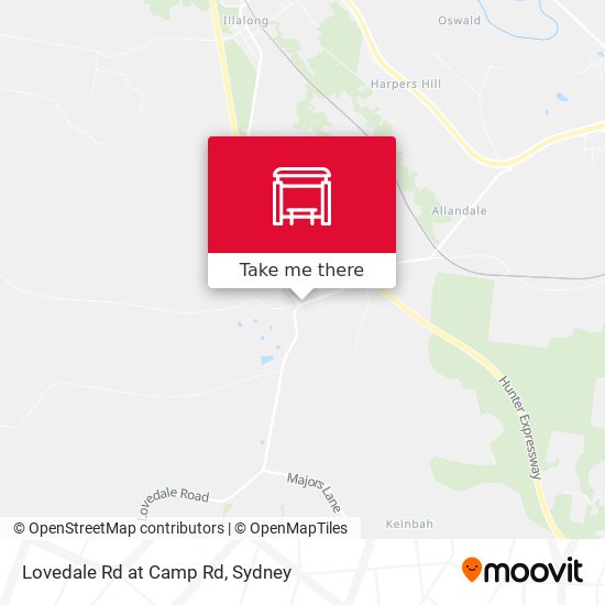 Lovedale Rd at Camp Rd map