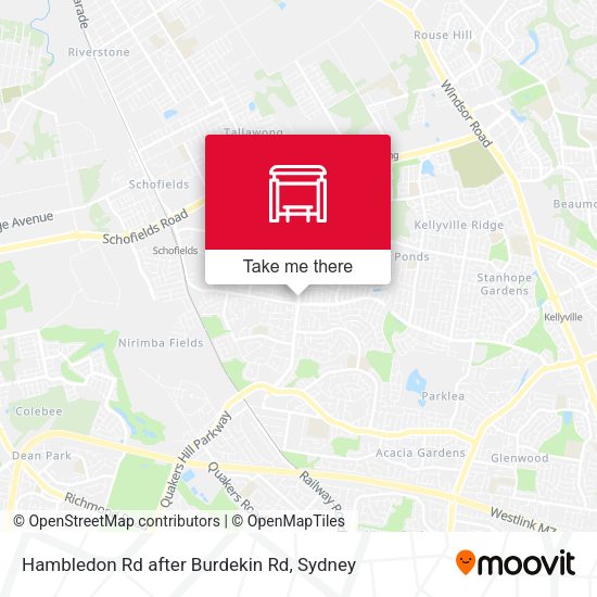 Hambledon Rd after Burdekin Rd map