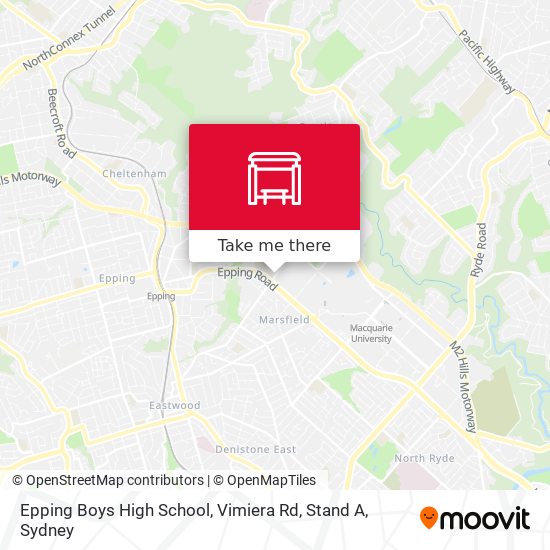 Mapa Epping Boys High School, Vimiera Rd, Stand A