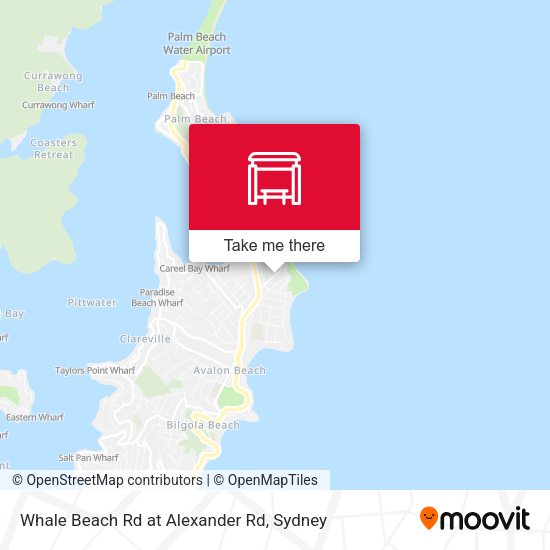 Whale Beach Rd at Alexander Rd map