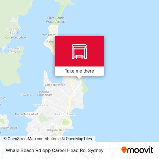 Whale Beach Rd opp Careel Head Rd map