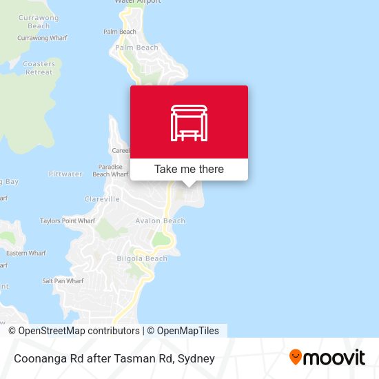 Coonanga Rd after Tasman Rd map
