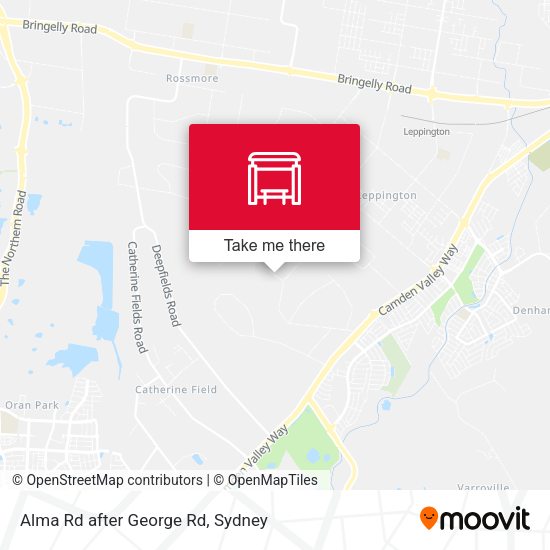 Alma Rd after George Rd map