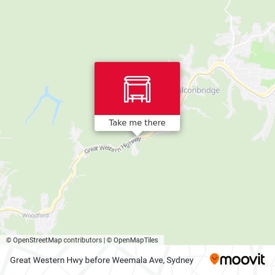 Great Western Hwy before Weemala Ave map