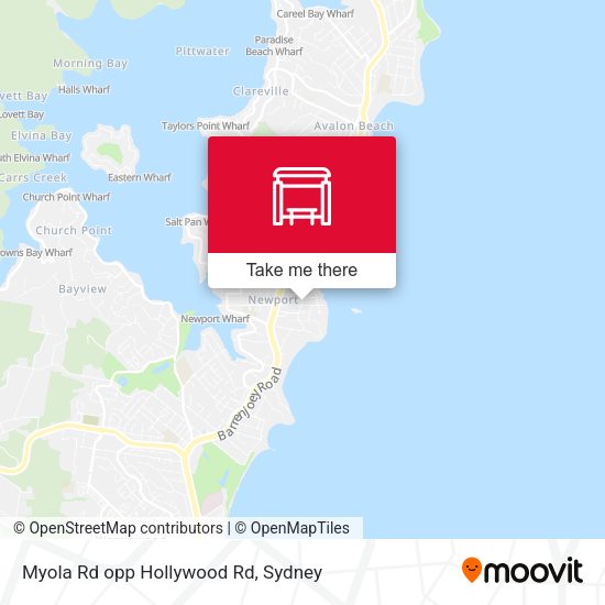Myola Rd opp Hollywood Rd map