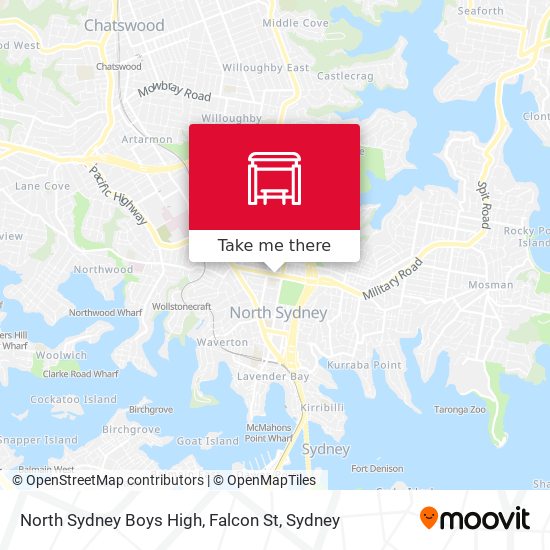 North Sydney Boys High, Falcon St map