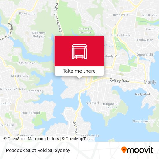 Peacock St at Reid St map