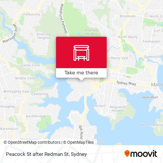 Peacock St after Redman St map