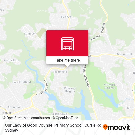 Our Lady of Good Counsel Primary School, Currie Rd map