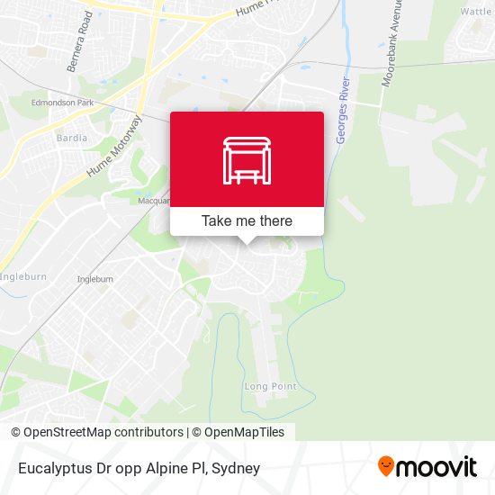 Eucalyptus Dr opp Alpine Pl map