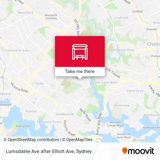 Lumsdaine Ave after Elliott Ave map