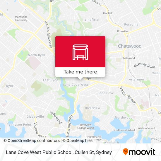 Lane Cove West Public School, Cullen St map