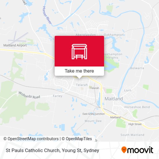 St Pauls Catholic Church, Young St map