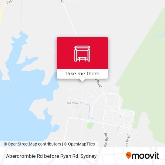 Abercrombie Rd before Ryan Rd map