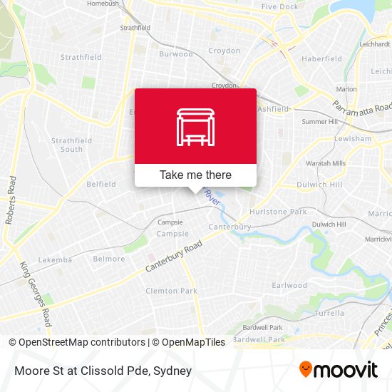 Moore St at Clissold Pde map