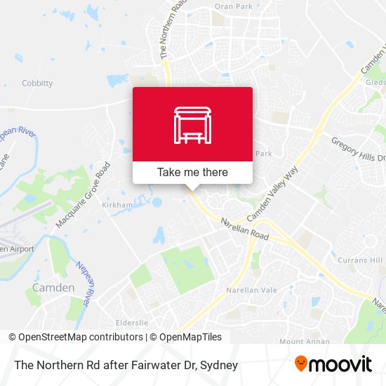 The Northern Rd after Fairwater Dr map