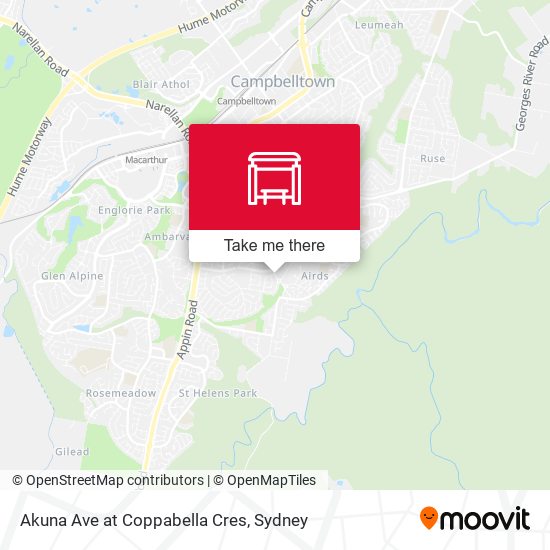 Akuna Ave at Coppabella Cres map