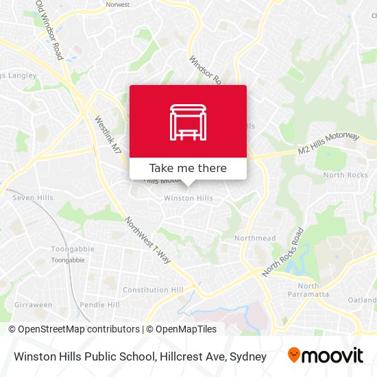 Mapa Winston Hills Public School, Hillcrest Ave