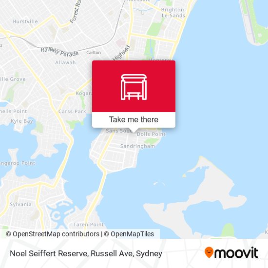 Noel Seiffert Reserve, Russell Ave map