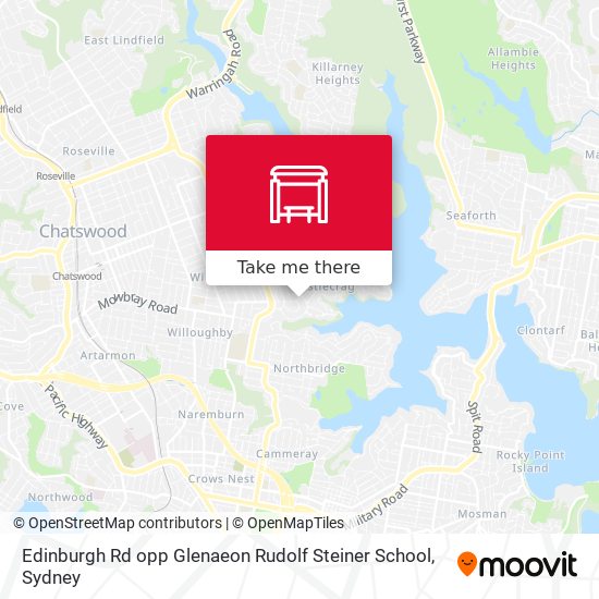 Mapa Edinburgh Rd opp Glenaeon Rudolf Steiner School