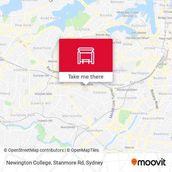 Mapa Newington College, Stanmore Rd