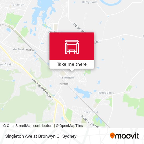 Mapa Singleton Ave at Bronwyn Cl