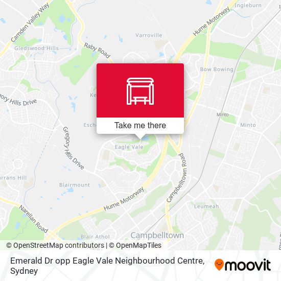 Mapa Emerald Dr opp Eagle Vale Neighbourhood Centre