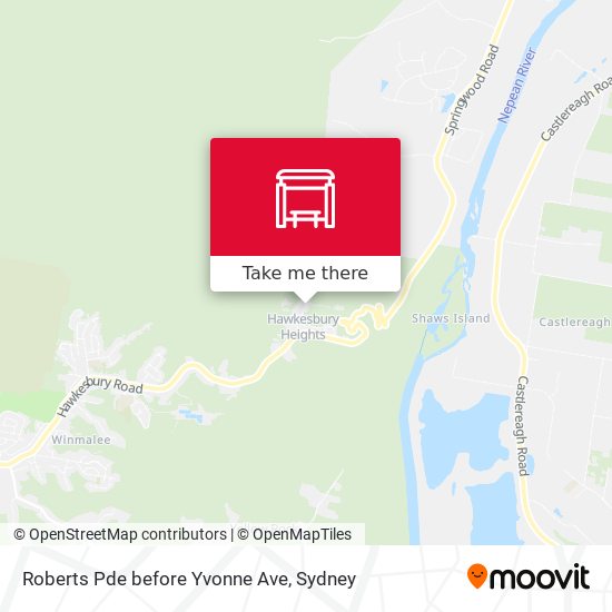 Roberts Pde before Yvonne Ave map