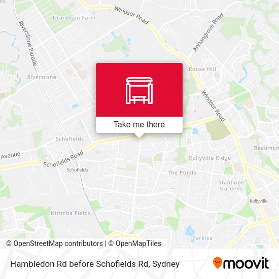Hambledon Rd before Schofields Rd map
