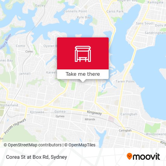 Corea St at Box Rd map