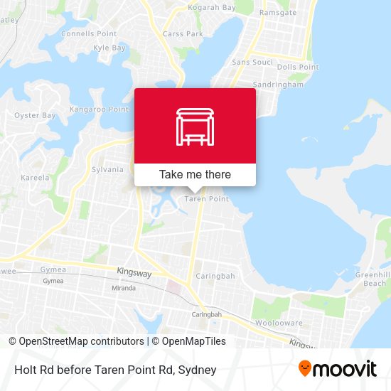 Holt Rd before Taren Point Rd map