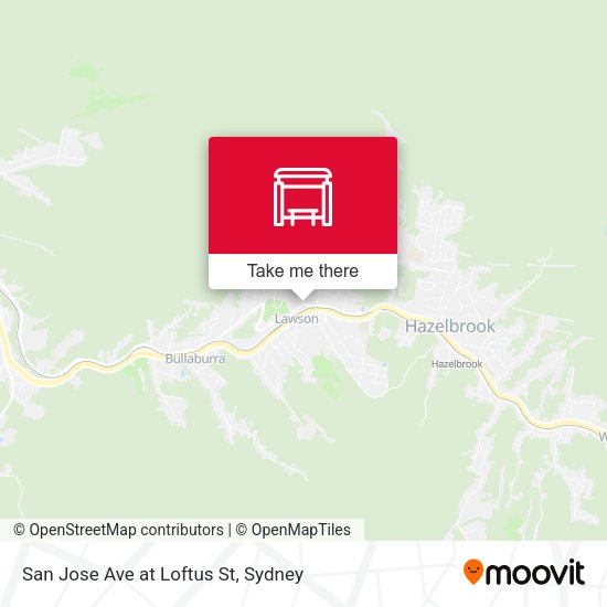 San Jose Ave at Loftus St map