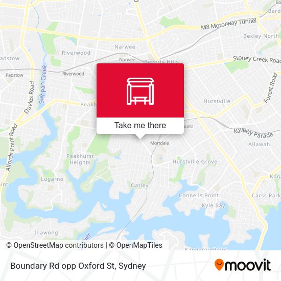 Boundary Rd opp Oxford St map