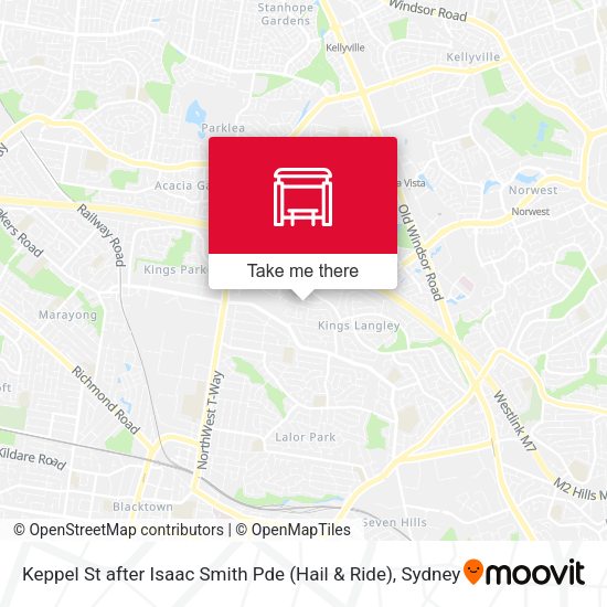 Keppel St after Isaac Smith Pde (Hail & Ride) map