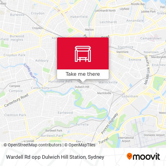 Wardell Rd opp Dulwich Hill Station map