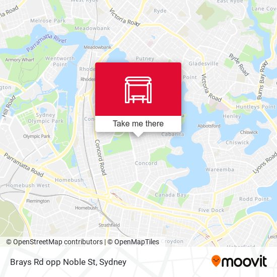 Brays Rd opp Noble St map