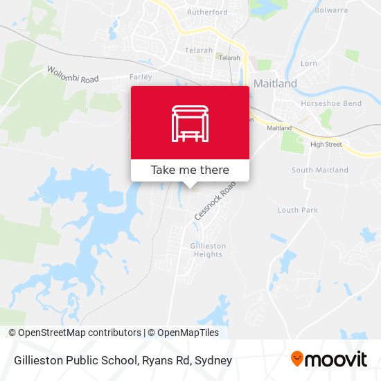 Mapa Gillieston Public School, Ryans Rd