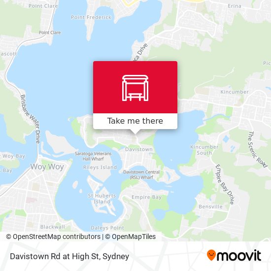 Davistown Rd at High St map