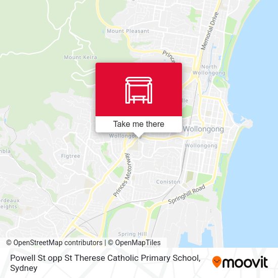 Powell St opp St Therese Catholic Primary School map