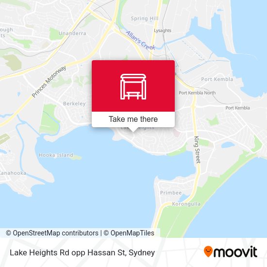 Lake Heights Rd opp Hassan St map