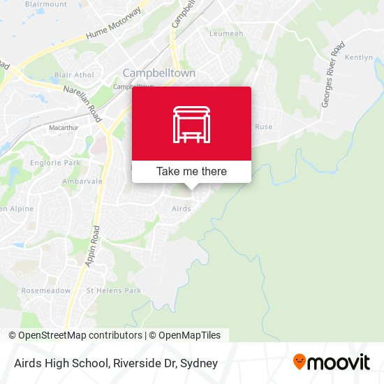 Airds High School, Riverside Dr map