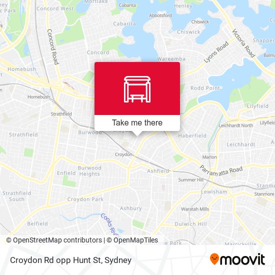 Mapa Croydon Rd opp Hunt St