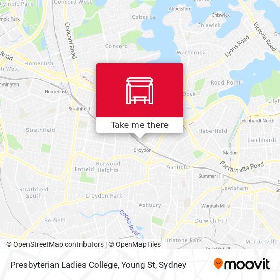 Mapa Presbyterian Ladies College, Young St