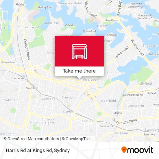 Harris Rd at Kings Rd map