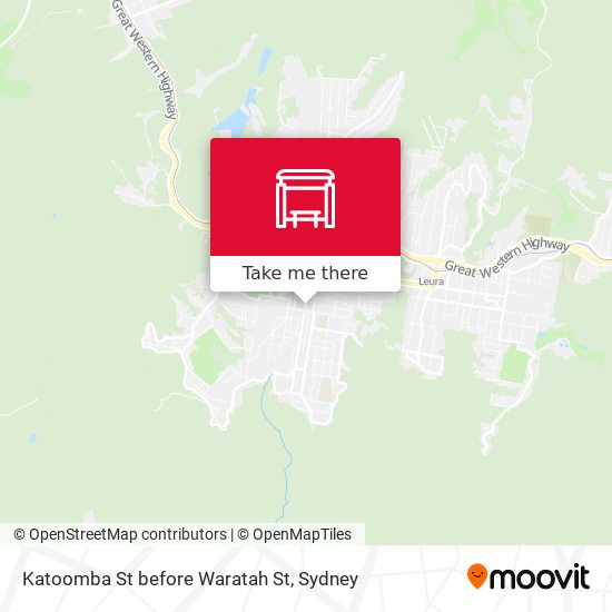 Katoomba St before Waratah St map