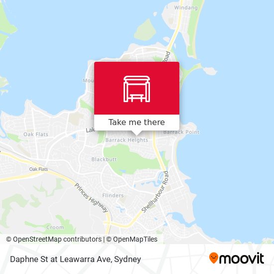 Daphne St at Leawarra Ave map