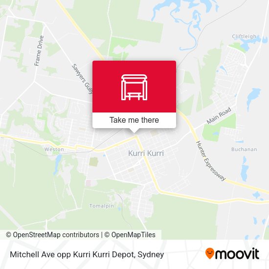 Mitchell Ave opp Kurri Kurri Depot map