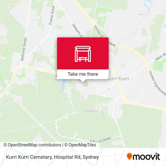 Kurri Kurri Cemetary, Hospital Rd map
