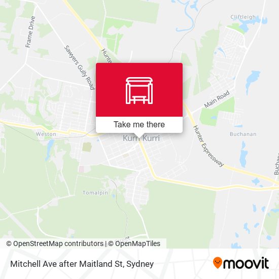 Mitchell Ave after Maitland St map