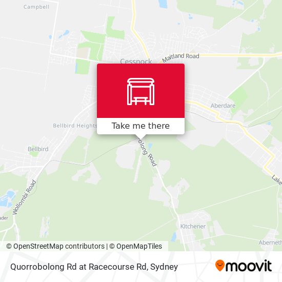 Quorrobolong Rd at Racecourse Rd map